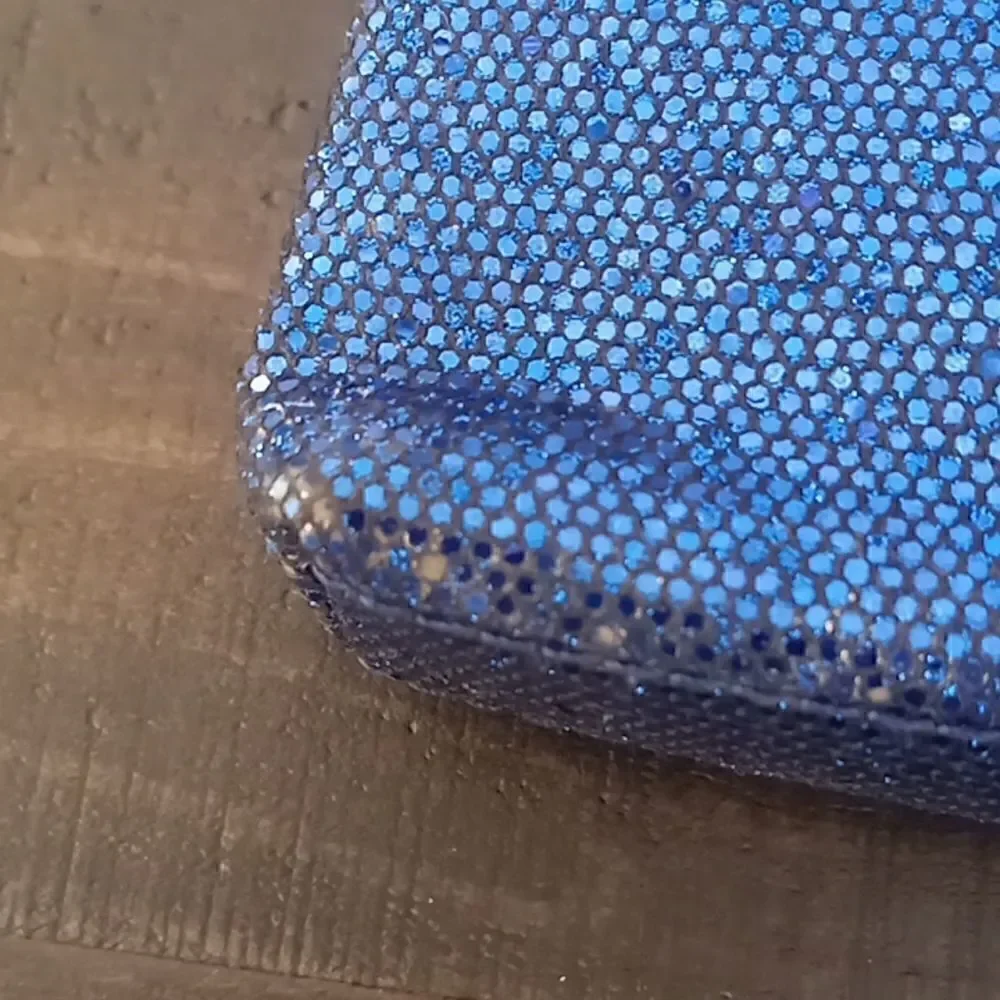 Armani Exchange  blue  glitter clutch